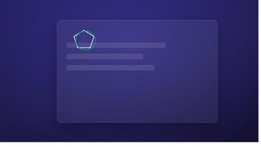 Abstract app screen with two overlapping logo outlines in the corner